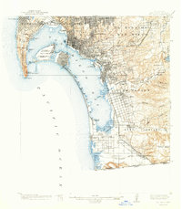 San Diego 1904 topographic map thumbnail