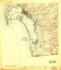 San Diego 1904 topographic map thumbnail