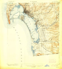 San Diego 1904 topographic map thumbnail
