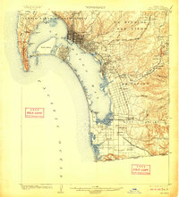 San Diego 1904 topographic map thumbnail