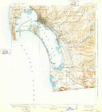 San Diego 1904 topographic map thumbnail