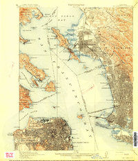 San Francisco 1915 topographic map thumbnail