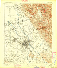 San Jose 1897 topographic map thumbnail