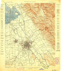San Jose 1899 topographic map thumbnail