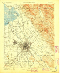 San Jose 1899 topographic map thumbnail