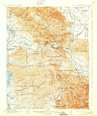 San Juan Bautista 1917 topographic map preview