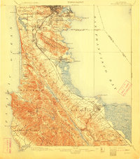 San Mateo 1899 topographic map thumbnail