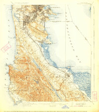 San Mateo 1915 topographic map thumbnail