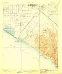 Santa Ana 1901 topographic map thumbnail