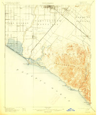 Santa Ana 1901 topographic map thumbnail