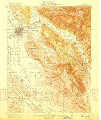 Santa Rosa 1916 topographic map thumbnail