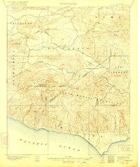 Triunfo Pass 1921 topographic map thumbnail