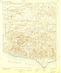 Triunfo Pass 1921 topographic map thumbnail