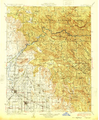 Dinuba 1924 topographic map thumbnail