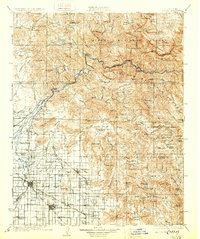 Dinuba 1924 topographic map thumbnail