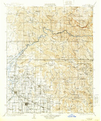 Dinuba 1924 topographic map thumbnail