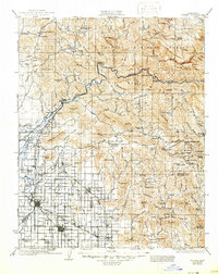 Dinuba 1924 topographic map thumbnail