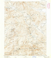 Downieville 1891 topographic map thumbnail
