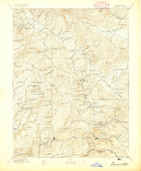 Downieville 1895 topographic map thumbnail