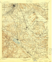 Elsinore 1901 topographic map preview
