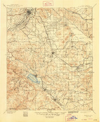Elsinore 1901 topographic map preview