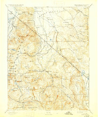 Markleeville 1893 topographic map thumbnail