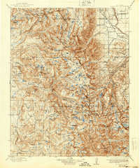 Mt. Goddard 1912 topographic map thumbnail