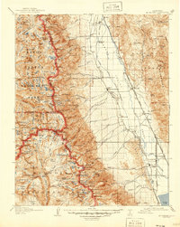 Mt. Whitney 1907 topographic map thumbnail