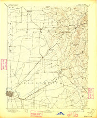 Sacramento 1892 topographic map thumbnail