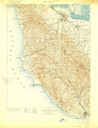 Santa Cruz 1902 topographic map preview