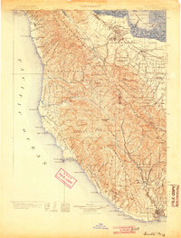 Santa Cruz 1902 topographic map thumbnail