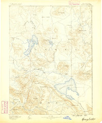 Honey Lake 1886 topographic map thumbnail