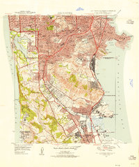 San Francisco South 1947 topographic map thumbnail