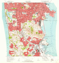 San Francisco South 1956 topographic map thumbnail