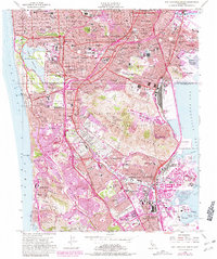 San Francisco South 1956 topographic map thumbnail