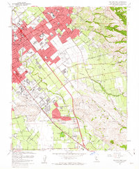 San Jose East 1961 topographic map thumbnail