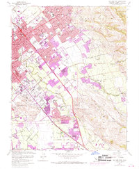 San Jose East 1961 topographic map thumbnail