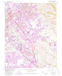 San Jose East 1961 topographic map thumbnail