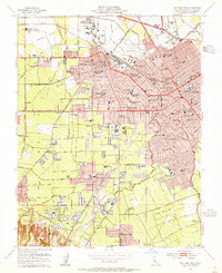San Jose West 1953 topographic map thumbnail