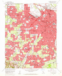 San Jose West 1961 topographic map thumbnail