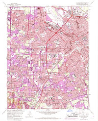 San Jose West 1961 topographic map thumbnail
