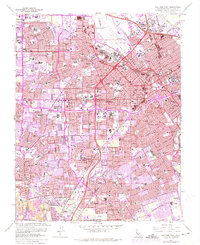 San Jose West 1961 topographic map thumbnail