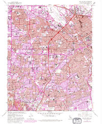 San Jose West 1961 topographic map thumbnail