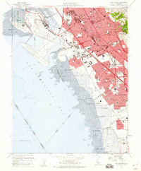 San Leandro 1959 topographic map thumbnail