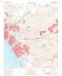 San Luis Rey 1968 topographic map thumbnail