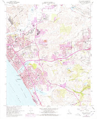 San Luis Rey 1968 topographic map thumbnail