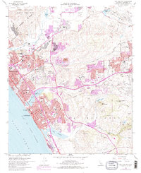 San Luis Rey 1968 topographic map thumbnail