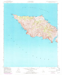 Santa Catalina West 1943 topographic map thumbnail