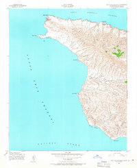 Santa Cruz Island A 1943 topographic map thumbnail