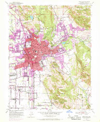 Santa Rosa 1954 topographic map thumbnail